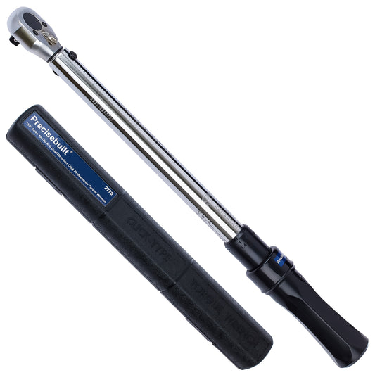 3/8" Drive 10-100 ft-lb (16.9-138.9 Nm) Dual-Direction Click Professional Torque Wrench